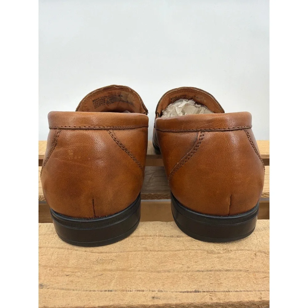 Florsheim Mens Cognac Leather Penny Loafers Dress Shoes 15092-221‎ Size 9 D